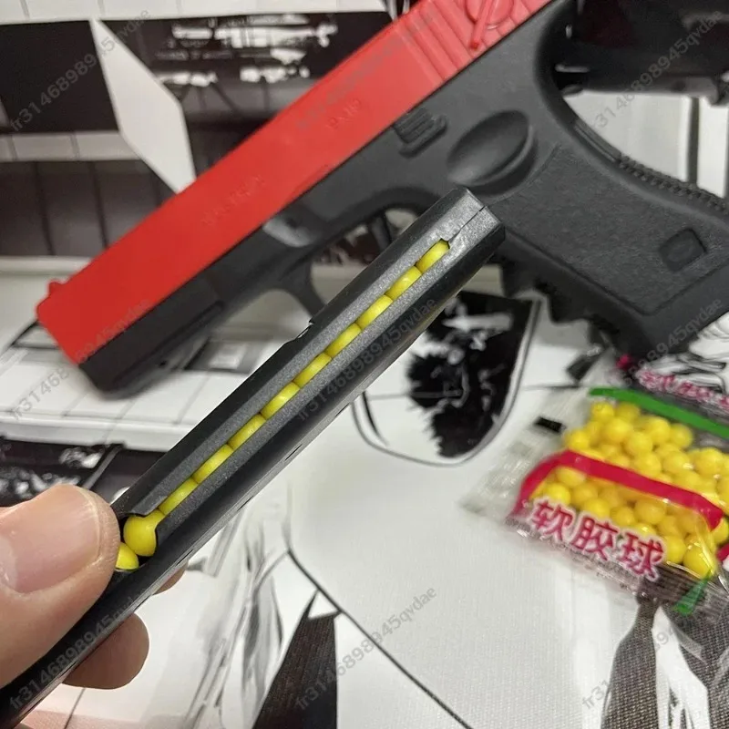 ソフト弾エアソフトピストルマニュアル G17 おもちゃの銃下部マガジンレーザー付きアウトドアスポーツ CS ゲーム子供大人ギフト
