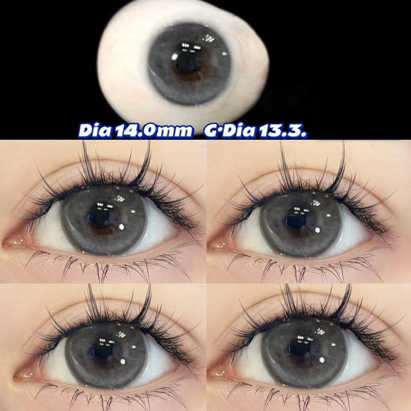 1 Pair Contact Lenses for Eyes Color Pupils Natural Brown Lenses Big Beautiful Pupil with Myopia Degree Yearly Fast Shipping