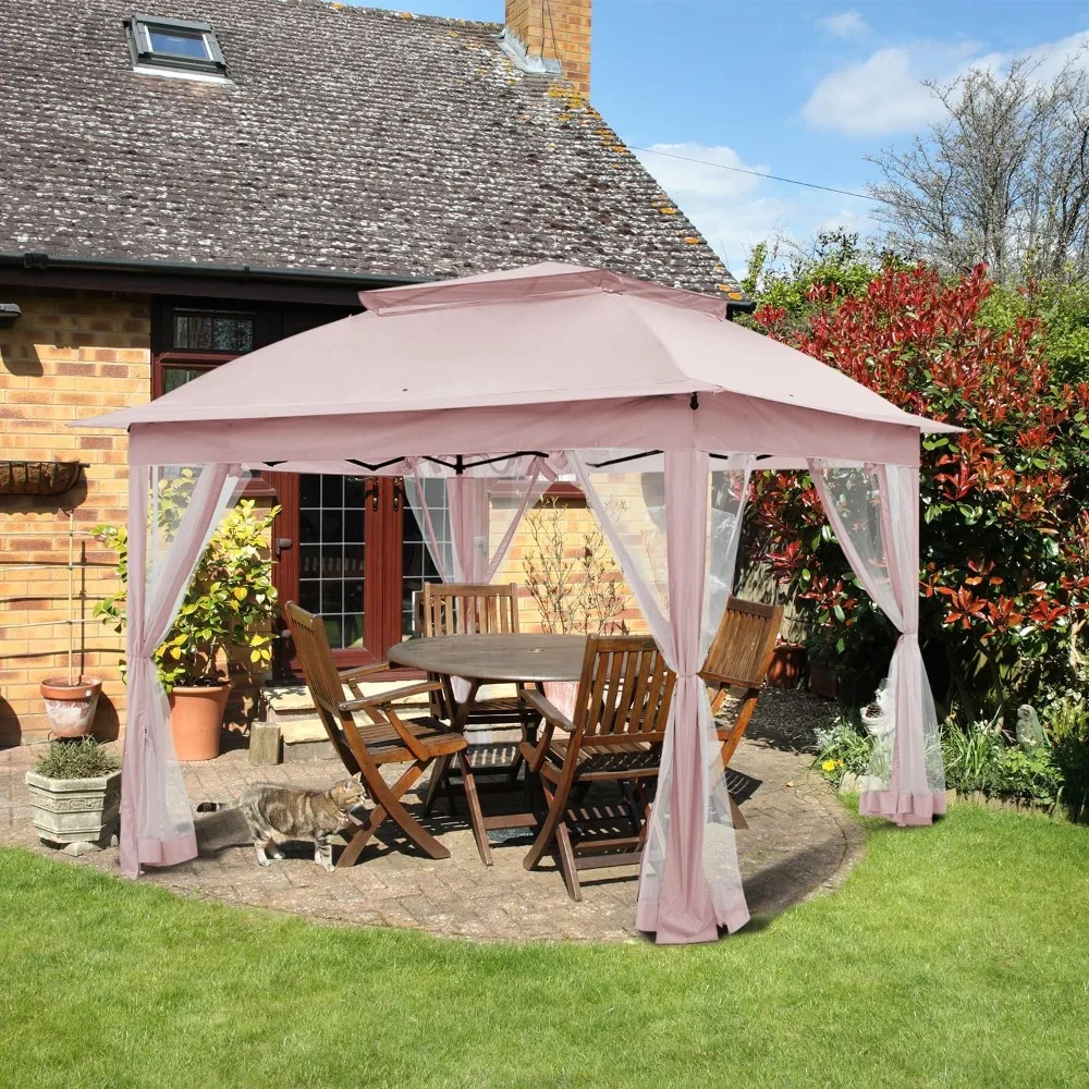 

11x11 Pop-Up Instant Gazebo Tent with Mosquito Netting Outdoor Canopy Shelter