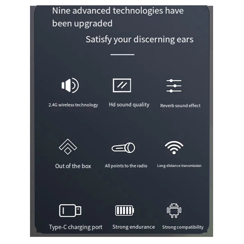 New 2.4G Wireless Three In One Intelligent Audio Microphone Mini Outdoor Live Streaming Computer Microphone Live Vlog In