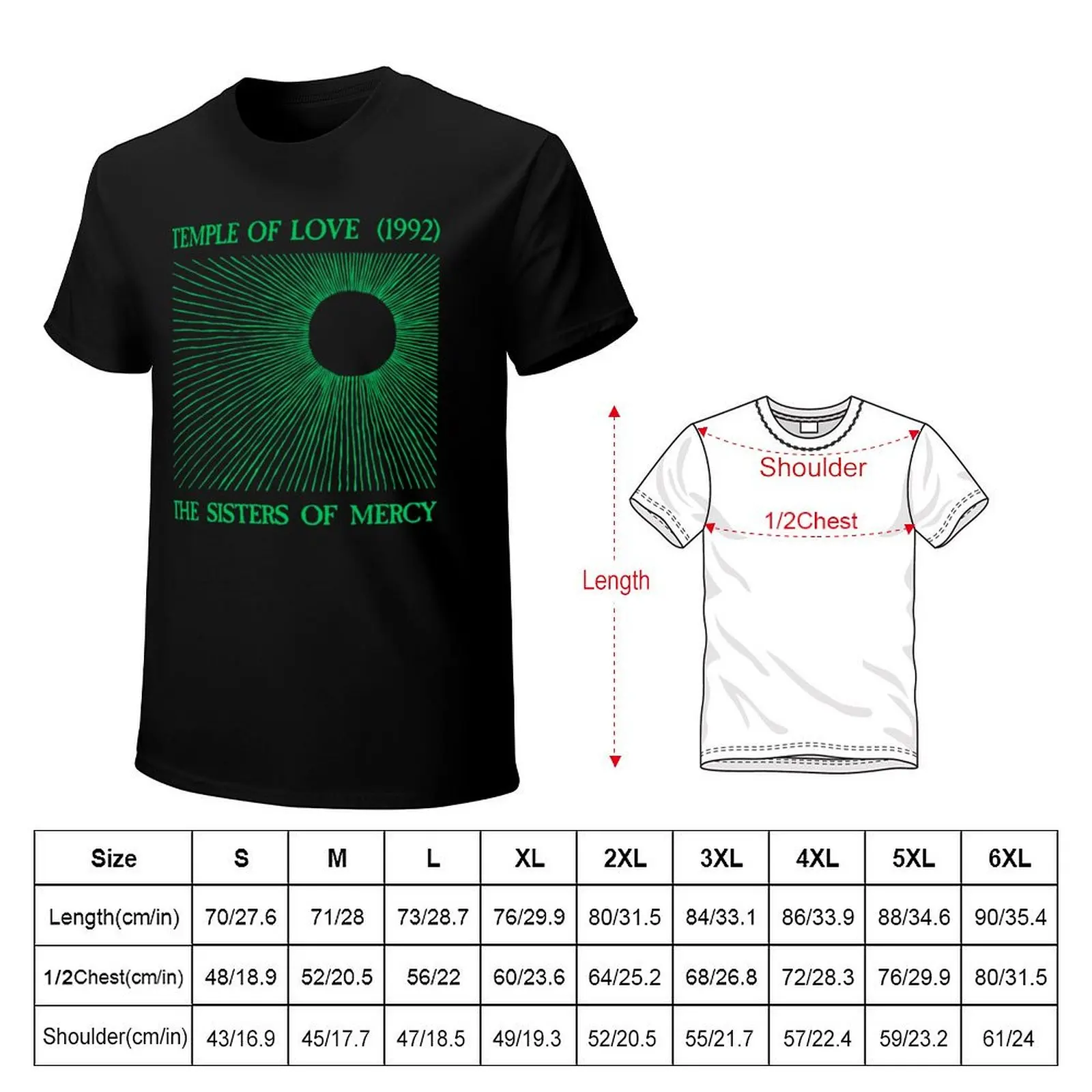 Temple of love the sisters of mercy T-Shirt cotton t-shirt plain for man package T-Shirt