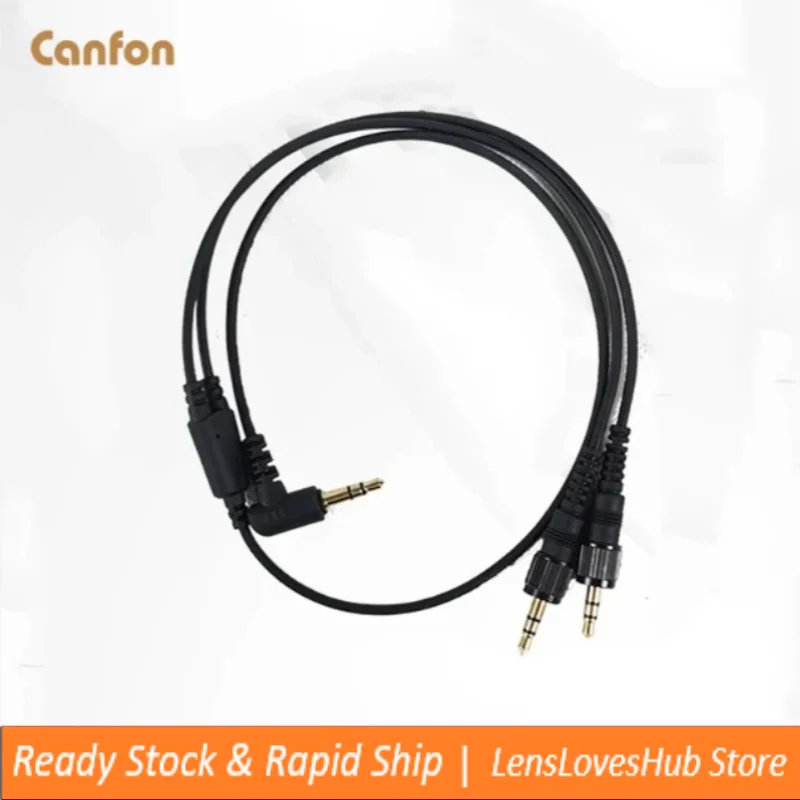 

Canfon 3.5mm 2 TRS Nut Lock Plug Stereo Cable Compatible with Sony URXP03D D11 V1 D21 Wireless Microphones for Camera Recording