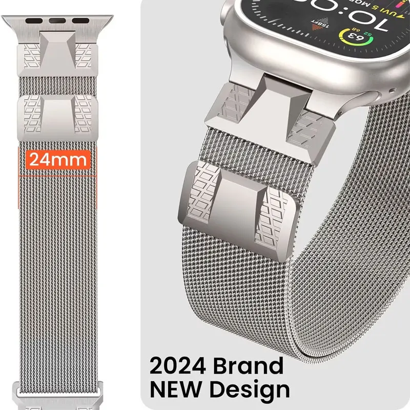 Magnetic Strap For Apple Watch 10 46mm Ultra 49mm Milanese Loop Bracelet For Iwatch 9 8 7 SE 321 44mm 45mm 42mm Metal Watchband