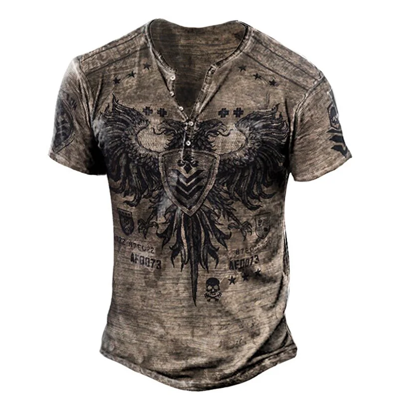 New Bababuy Men's 3d Printed Short Sleeve T Shirt High Quality Imitation Cotton Oversized Cool V Neck Gothic Tees Summer Shirts