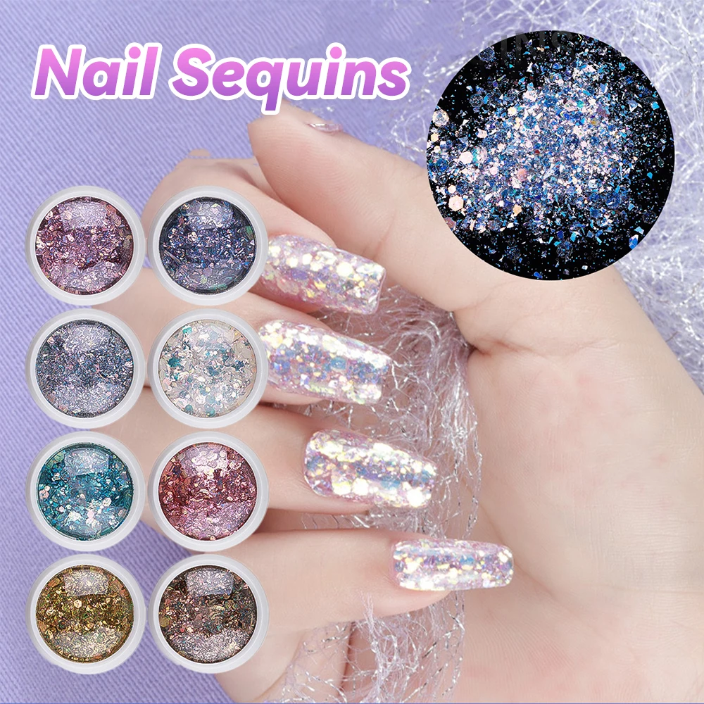 

Nail Art Sequins Flashing Nail Art Powder Colorful Nail Art Accessories Manicure Cosmetic Festival Nail Art Powder Craft