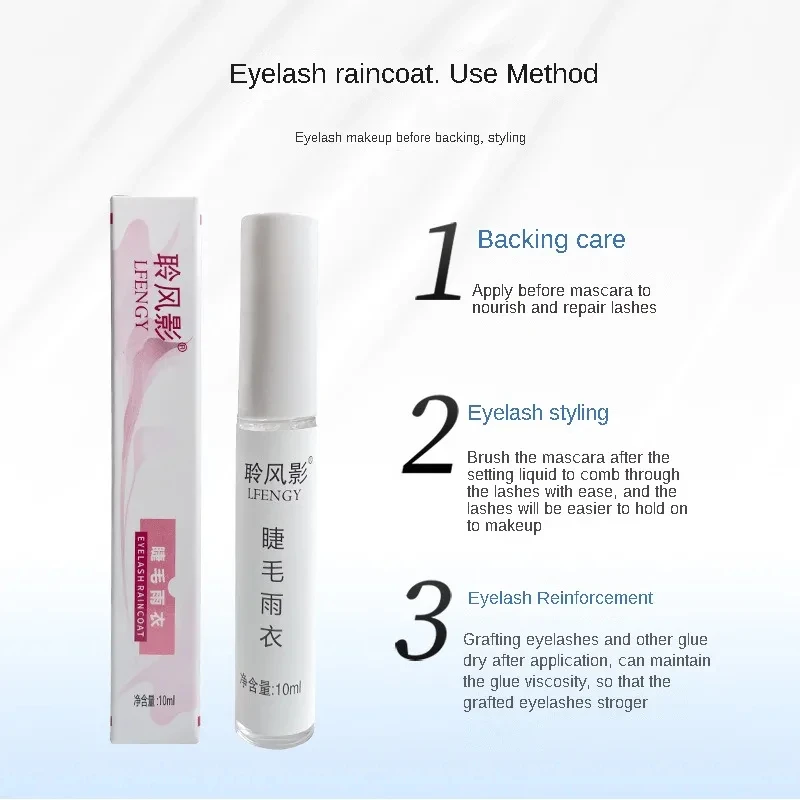 10ml Long-lasting Eyelash Primer Lashes Raincoat Curling Styling Liquid Waterproof Nourishes Mascara No Irritating Makeup Tool