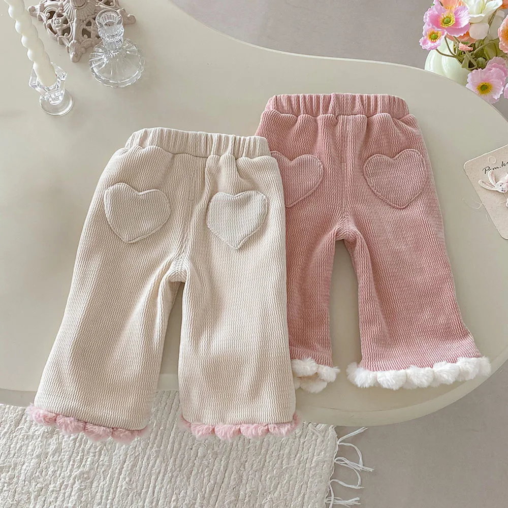 الفتيات الشتاء السراويل الصوف رشاقته الدافئة بلون الاطفال السراويل للفتيات أزياء ملابس الطفل و طفل صغير #2