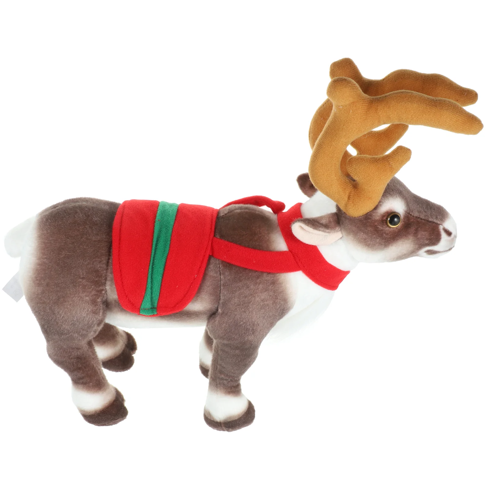 

Simulated Elk Christmas Stuffed Animal Toy Deer Statue Figurine Pp Cotton Plush Decor