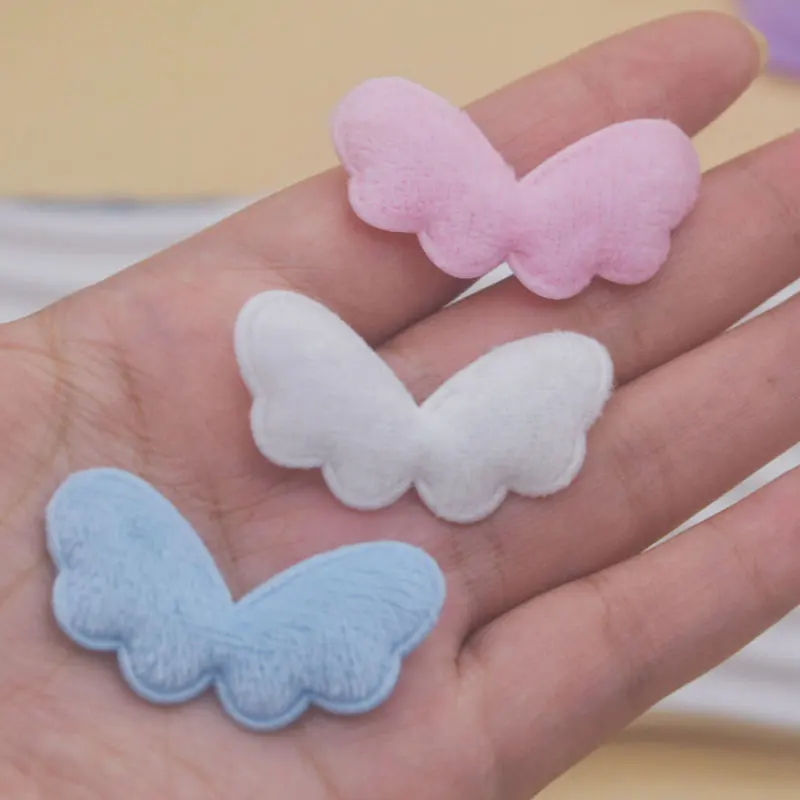 60 Stück flauschige kleine Engelsflügel-Applikationen zum Aufnähen für DIY-Kleidung, Hüte, Näharbeiten, Haarschmuck und Dekoration. – Detail 4