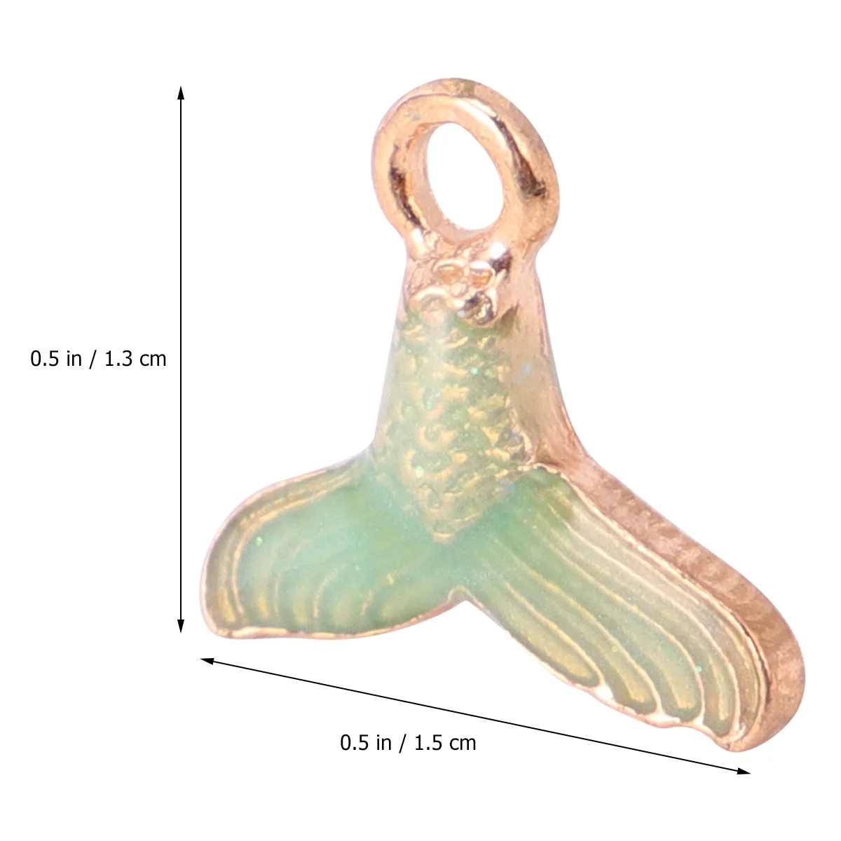 

50 Pcs Fishtail Earring Accessories Making Accessory Charms Whale Jewelry Pendants
