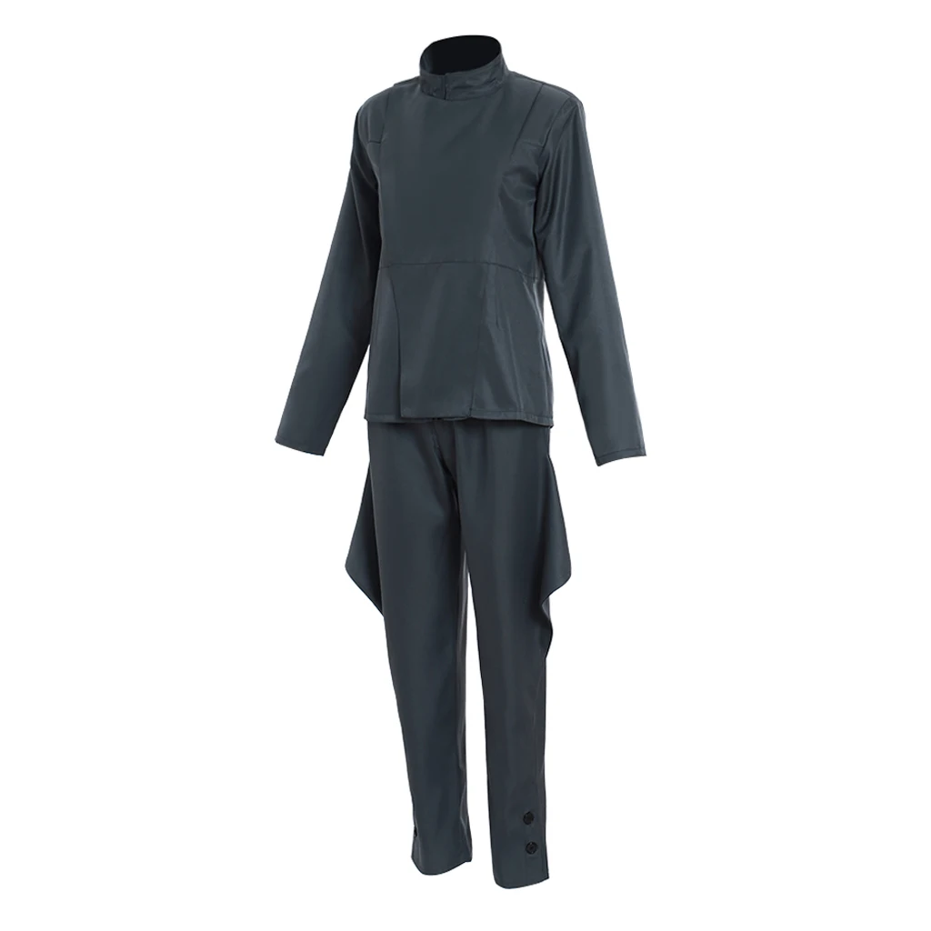 Disfraz de oficial Imperial para hombre, traje completo de uniforme de color gris, Top negro y Panrs para fiesta de Carnaval y Halloween