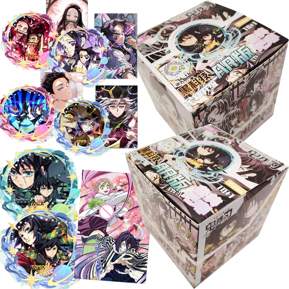 

Demon Slayer Collection Cards for Children Anime Popular Personality Charm Character Fun Hobby AR Badge Peripheral Toys Gifts