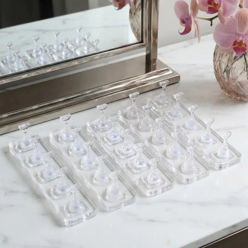 Reusable Acrylic Nail Stand 510 Grid NonMagnetic Holder for False Nail Display Professional Salon Home Manicure Art Practice
