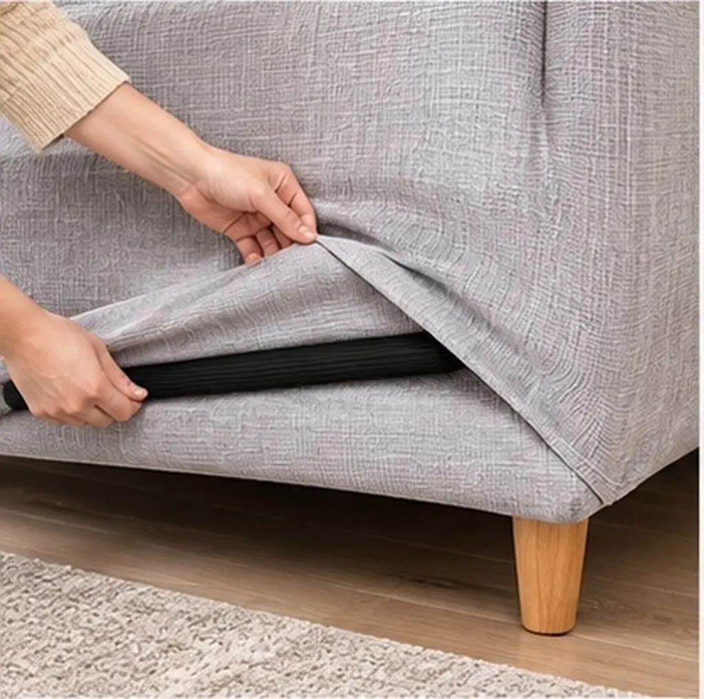 4Pcs Anti Slip Sofa Cover Tuck Grips Thick Rubber Rods Couch Slipcover Stabilizer Protector Stick Prevent Sliding Secure Hold