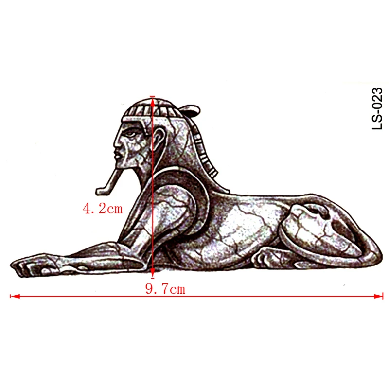 Sphinx pyramid waterproof temporary tattoos men beauty Pharaoh harajuku tatoo sleeves flash tattoo sticker tatuaje temporal