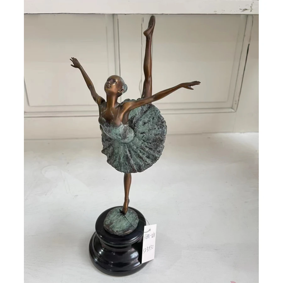 

Home Decoration Metal Figure Girl Figurines Brass Bronze Ballet Dancer Statues Sculpture