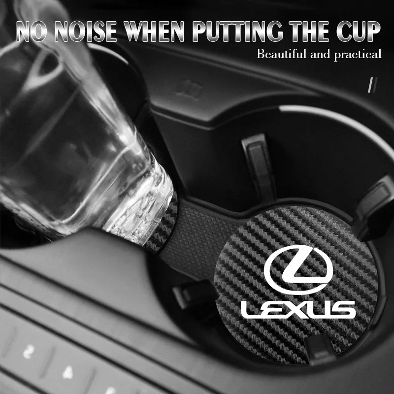 2 قطعة قاعدة أكواب جلدية داخلية للسيارة مضادة للضوضاء وسادة أكواب الماء لكزس RX300 IS200 IS250 ES350 Ct200h UX250h NX300h RX350 ES300h