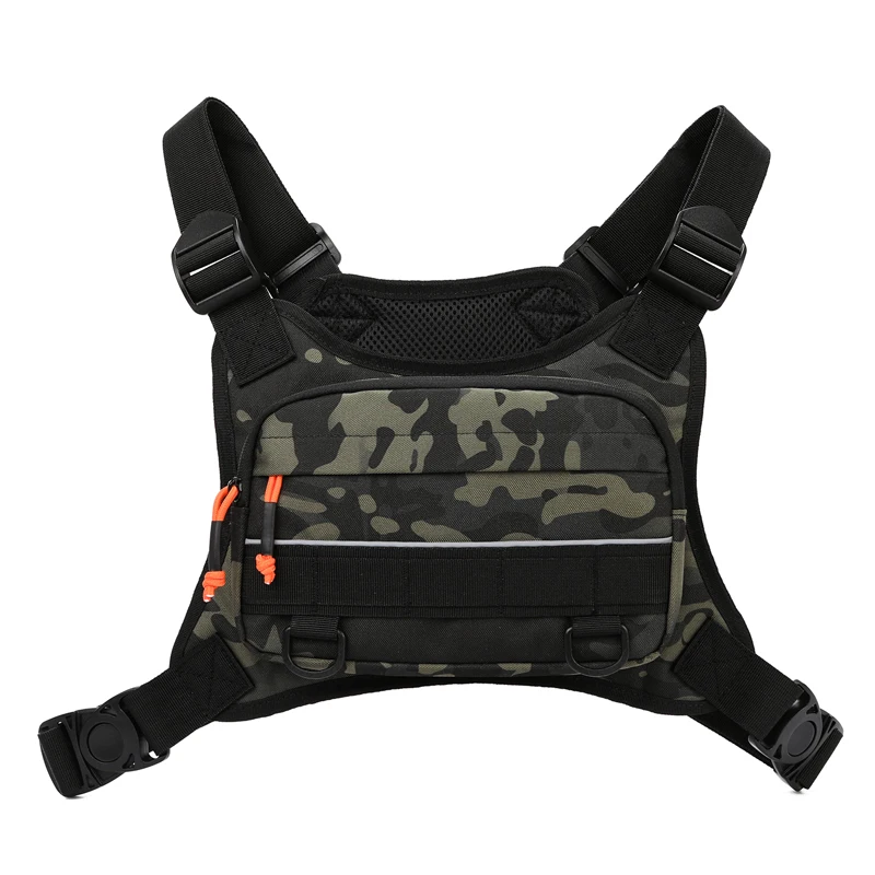 Tactische borsttas voor heren Running Front Vest Rugzak Rig Pouch Wandelen Fietsen Outdoor Camping Vissen Jagen Reizen Molle Bag