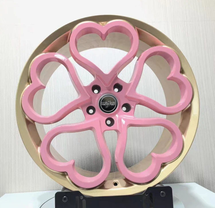 

17 18 19 20 21 22-inch forged rims for Benz BMW Audi A7 A8 Jaguar XJ Toyota Tesla model 3 y custom pink Love heart forged wheels