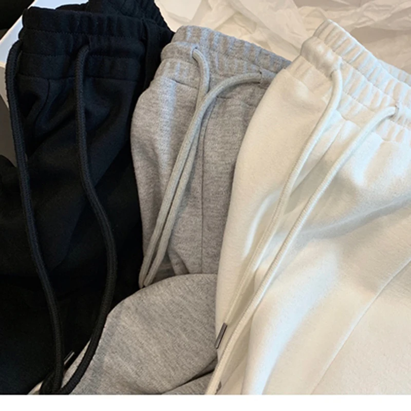 Girls Designer High Waist Flared Pants Lady Korean Slim Fit Casual Trousers Women Chic Drawstring Straight Leg Pants - view 6