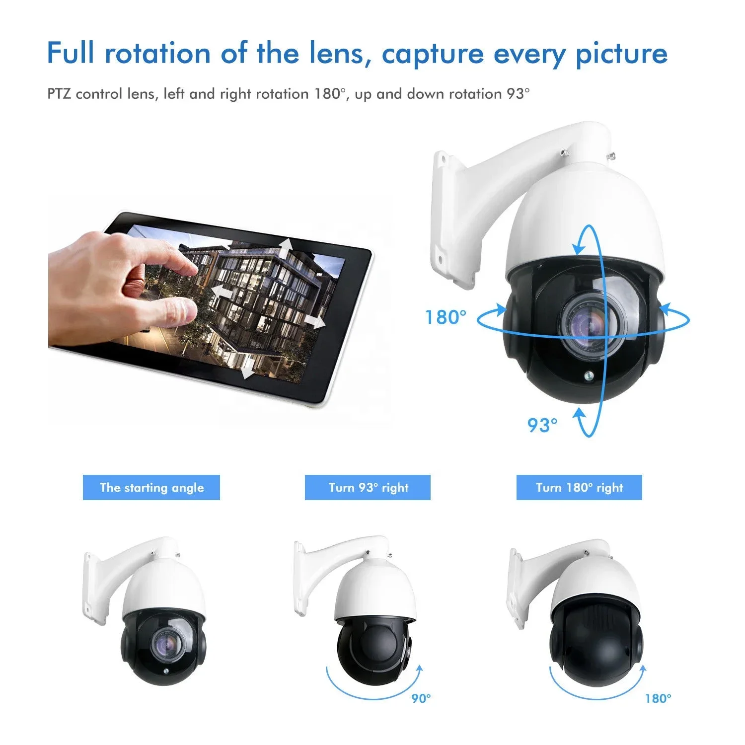 في الهواء الطلق مقاوم للماء 30X التكبير 1080P 2MP 5MP AHD CVI TVI CVBS 4 في 1 التناظرية 150 متر IR المسافة البسيطة الأشعة تحت الحمراء Ptz سرعة كاميرا بشكل قبة