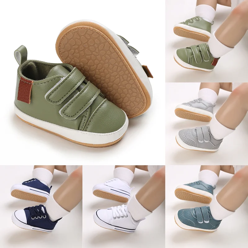 Fashion Baby Shoes Baby Boy Girl Shoes Classic Leather Rubber Sole Anti-slip Toddler First Walkers Infant Girl Shoes Moccasins