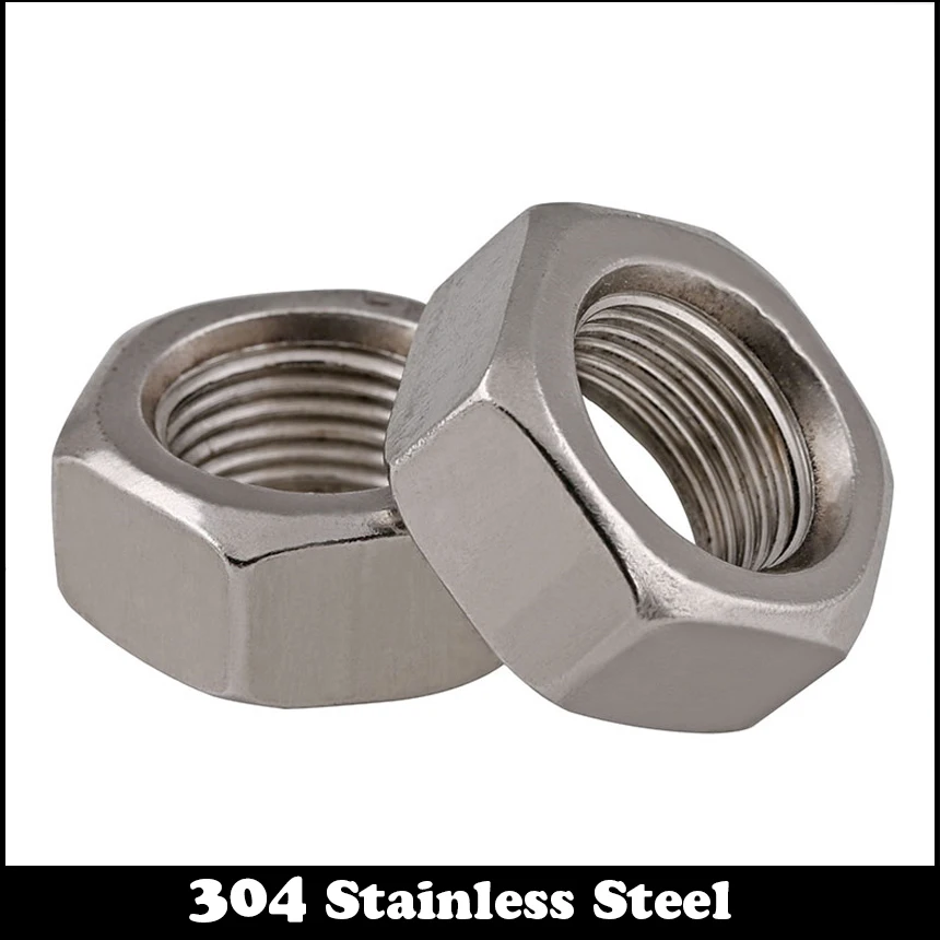 M12*1.5 M12x1.5 DIN934 304 Stainless Steel 304ss Left Hand Thin Fine Pitch Thread Hexagon Hex Nut