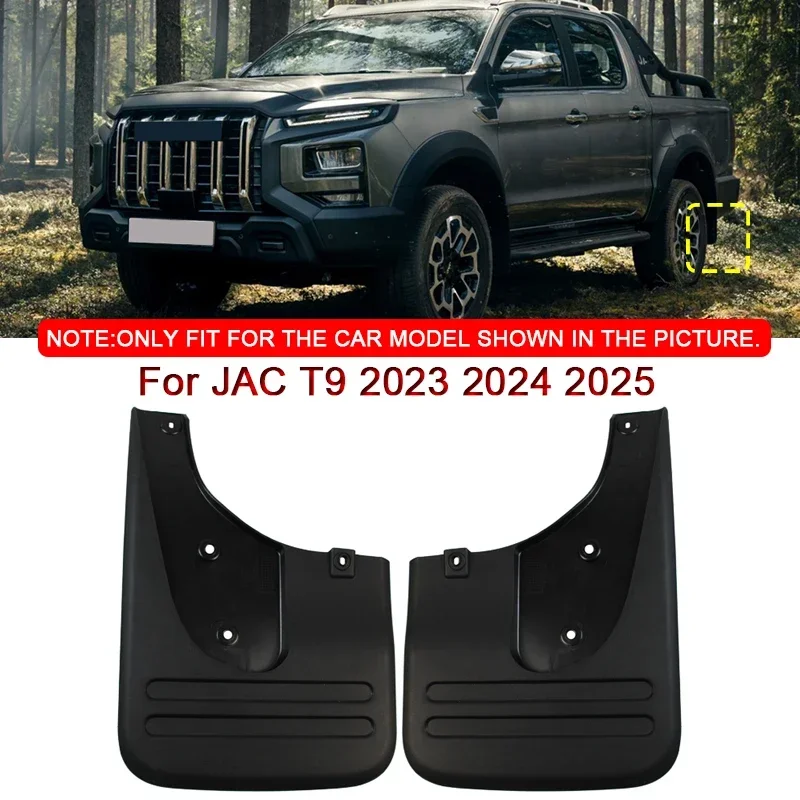 2 unids/set para JAC T9 2023 2024 2025 estilo de coche ABS guardabarros protector contra salpicaduras guardabarros guardabarros