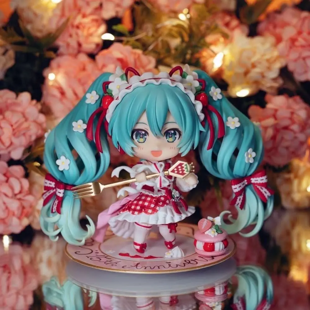 Figura Nendoroid de Arcilla de Alta Calidad de Hatsune Miku con Tema de Pastel de Fresa 1939, Mori Kuraen, Decoración para Caja de PC de Escritorio, Regalo de Cumpleaños para Fans