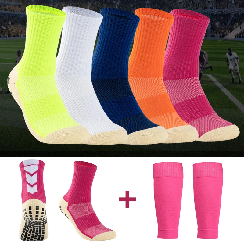 

1 Set Suitable For Adult Size Anti Slip Soccer Sock High Elastic Football Leg Cover Outdoor Sports Training Protective Equipment