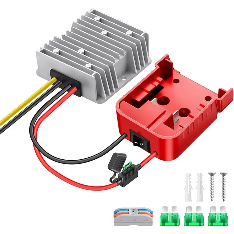

Преобразователь напряжения A34R (18В в 12В) для аккумуляторов M18, DC 12В 20А 240Вт, многофункциональный дизайн