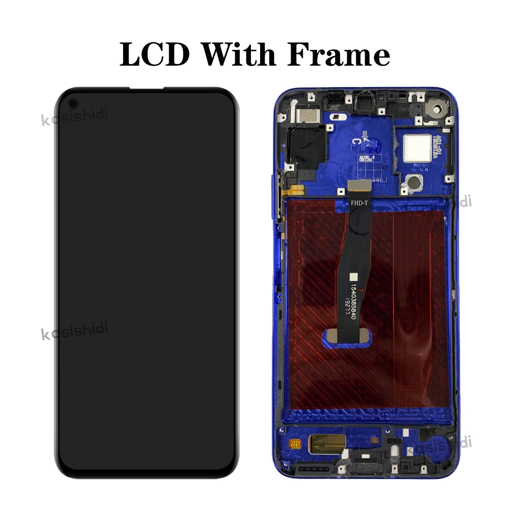 LCD For Huawei Nova 5T Display Touch Screen Digitizer NO/With Frame Assembly for Replacement LCD 100% Tested