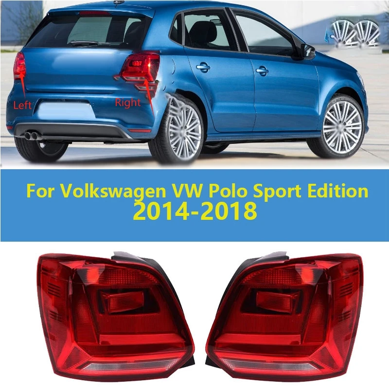 

Car Accessories Rear Tail Light Warning Bumper Lamp For Volkswagen VW Polo Sport Edition 2014-2018 Lamp Housing Without Bulbs