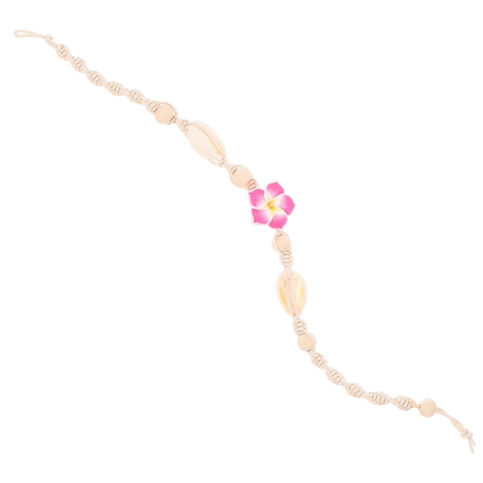 هاواي زهرة شل الشاطئ نمط خلخال قابل للتعديل قلادة الكاحل مجوهرات للنساء الفتيات ارتداء اليومي حفلات الزفاف اليوغا #4