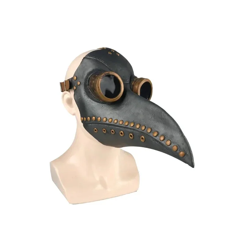 Az15Halloween Beak Punk Steam الأوروبي الأسود الموت طبيب الطاعون قناع اللاتكس تأثيري حلي