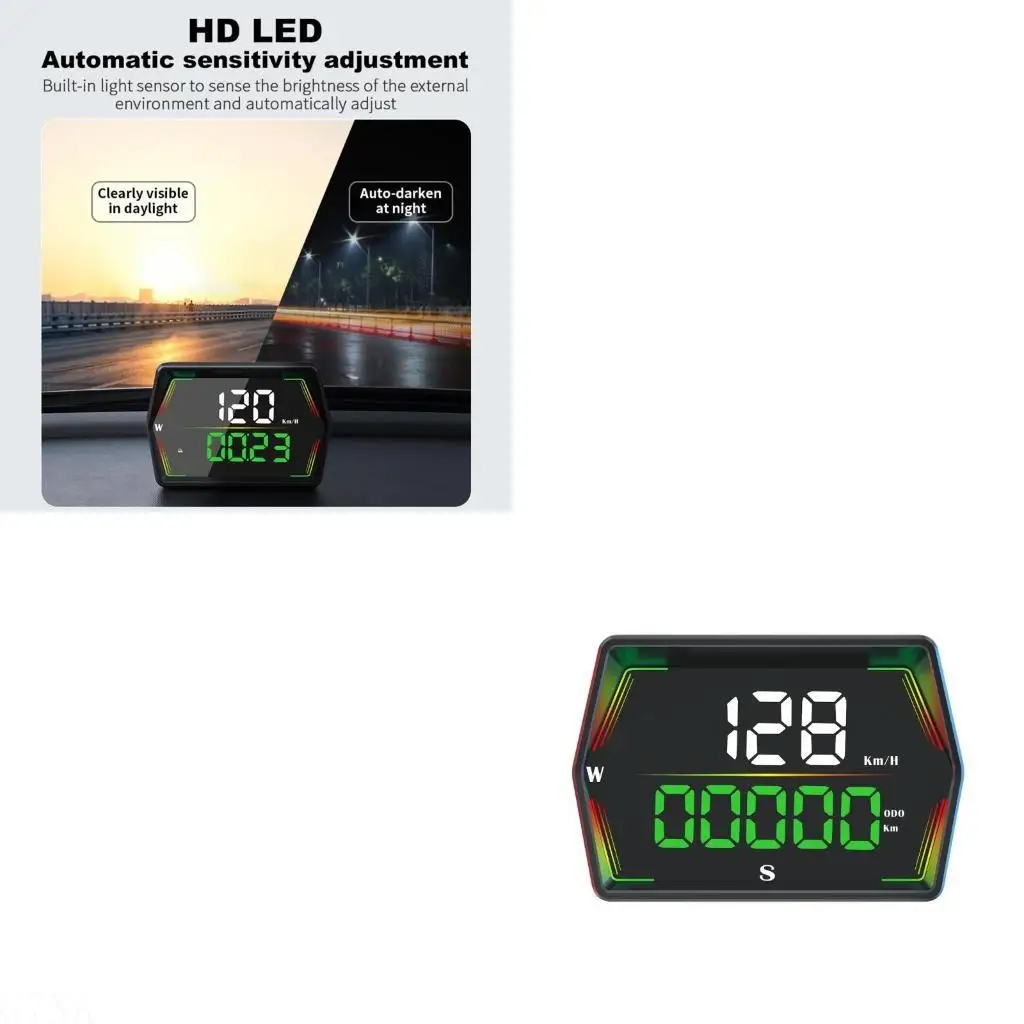 G7NA Real Time HUD Display Navigation Speedometer With High Resolution LED Screen & Real Time Data Suitable For Safe Driving