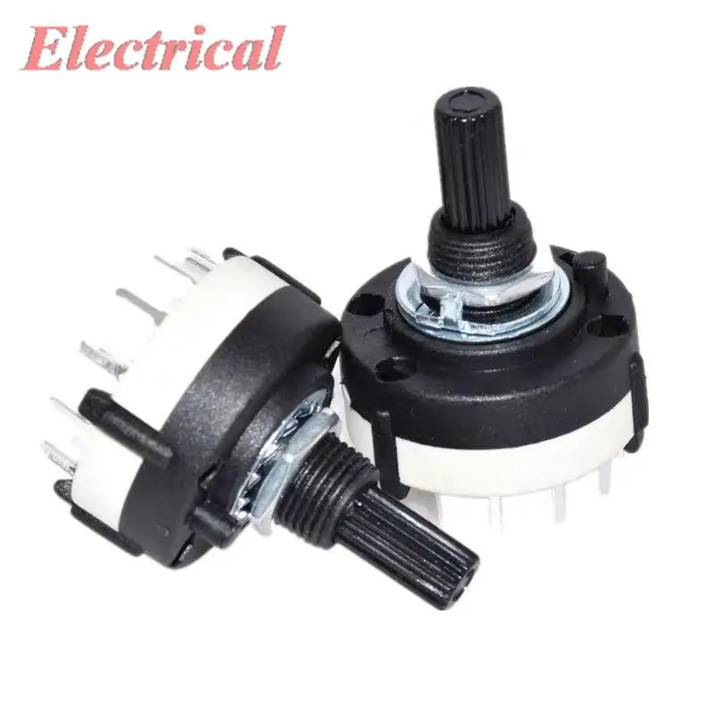 Band Switch Band Channel Rotary Selector Switch 1P12T 2P6T 3P4T 4P3T Single Deck Adjustable Gear Switch 0.3A AC 125V