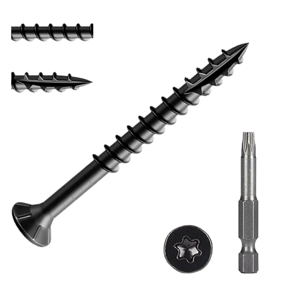 

VKKM 25-51mm Carbon Steel Self-Tapping Wood Screws, Suitable for Fixing Boards and Frames When Assembling Wooden Furniture