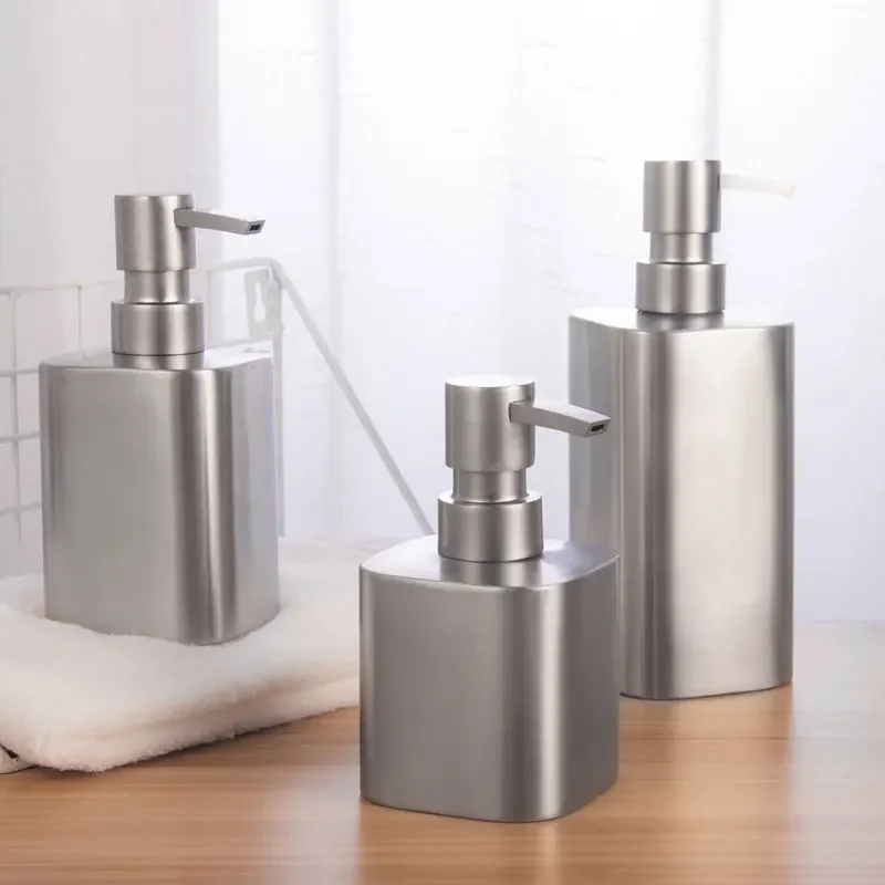 420ml / 300ml 304 Stainless Steel Gold Liquid Soap Dispenser Hand Sanitizer Bottle for Bathroom shampoo bottle   WJ602