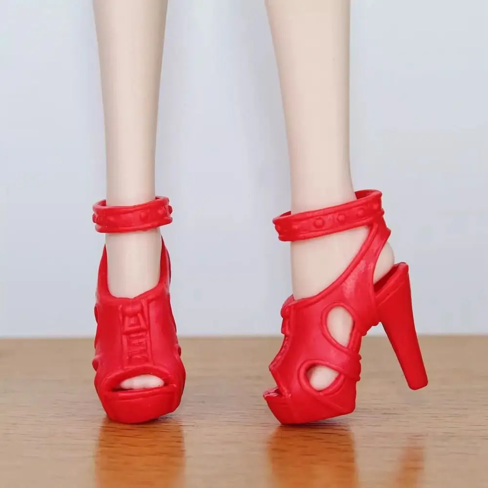 1Pair For 30cm Female Dolls,1/6 Bjd Dolls Super Model Boots Original Doll Accessories Plastic High Heels Casual Shoes New ﻿