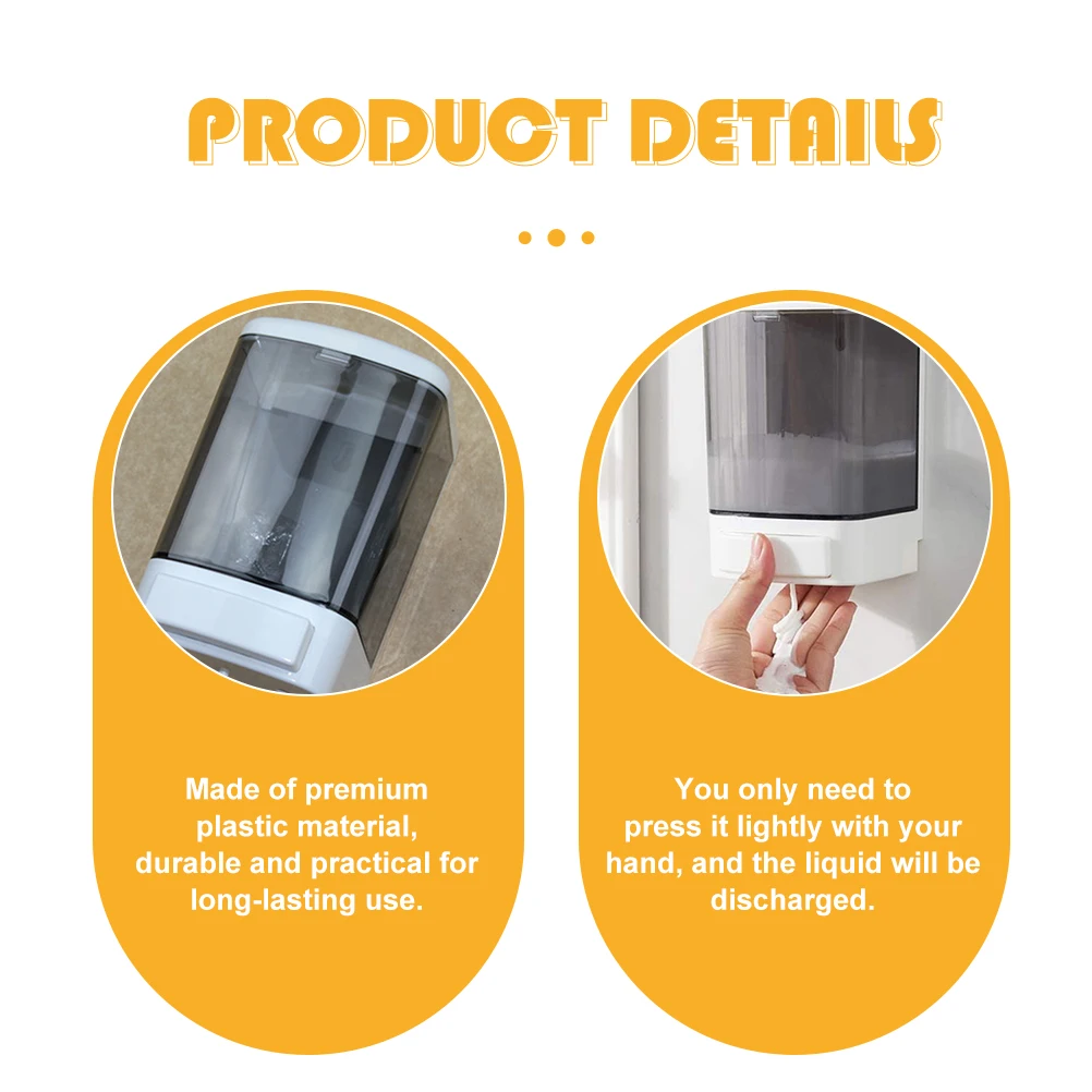 

Soap Dispenser Foaming Handwash Plastic Wall Mount Chrome Home Kitchen Bath Foams Soap Dispenser Toilet Office Restaurant