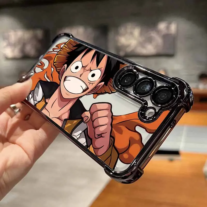 O-ONE P-PIECE-E Anime Handyhülle für Samsung S26 S25 Edge S24 S23 S22 S21 S20 FE Ultra Plus Lite, Galvanisierte Sturzsichere Schutzhülle – Detail 6