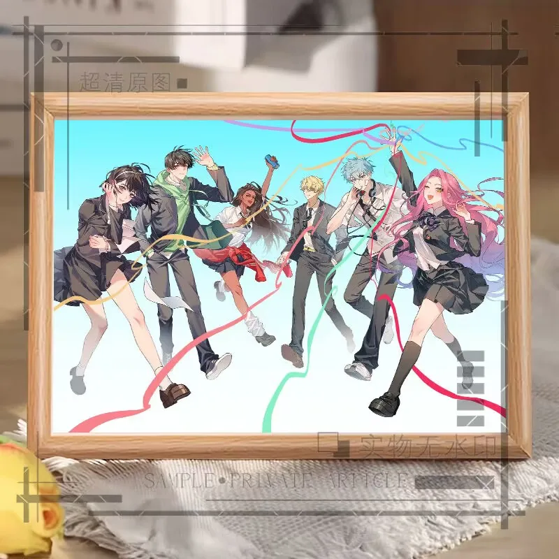 

"Irregular-shaped stage", surrounded by wooden photo frames, simple modern art decorative items and gifts for room display Till