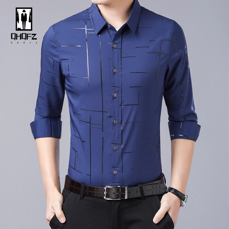 Men's Casual and Fashionable Long Sleeved Shirt, Non Ironing Wrinkle Resistant Business Top