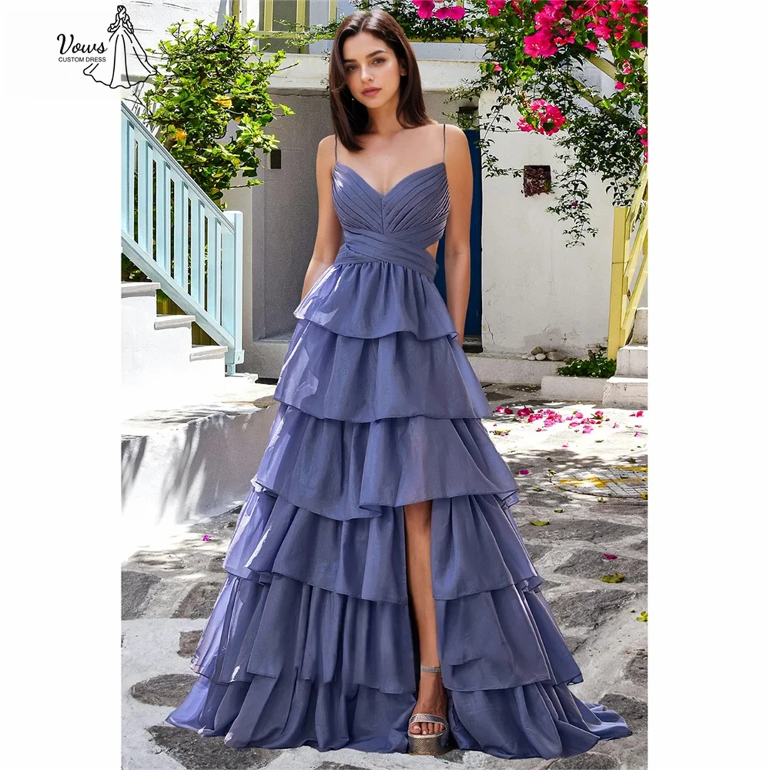 

Vows Layered Formula Evening Gown Custom Made Women's Elegant Dresses for Special Event Line A Luxury Prom Dresses 2025 Sling