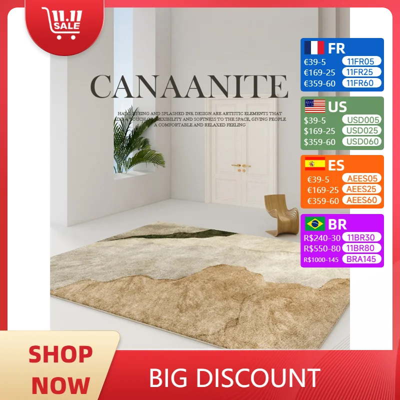 Modern Abstract Carpet Beige Gray Luxury Large Area Living Room Carpets Comfortable Soft Bedroom Decoration Rugs Balcony Rug 양탄자