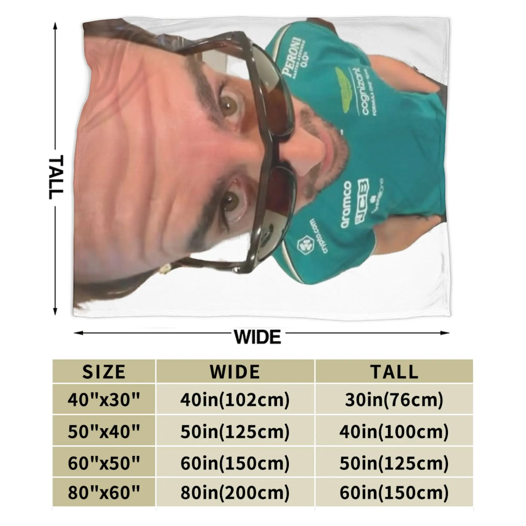 بطانية Fernandos Alonsos عالية الجودة، بطانية رمي دافئة للغاية، مفرش سرير شتوي للأولاد والبنات في الهواء الطلق في الشارع