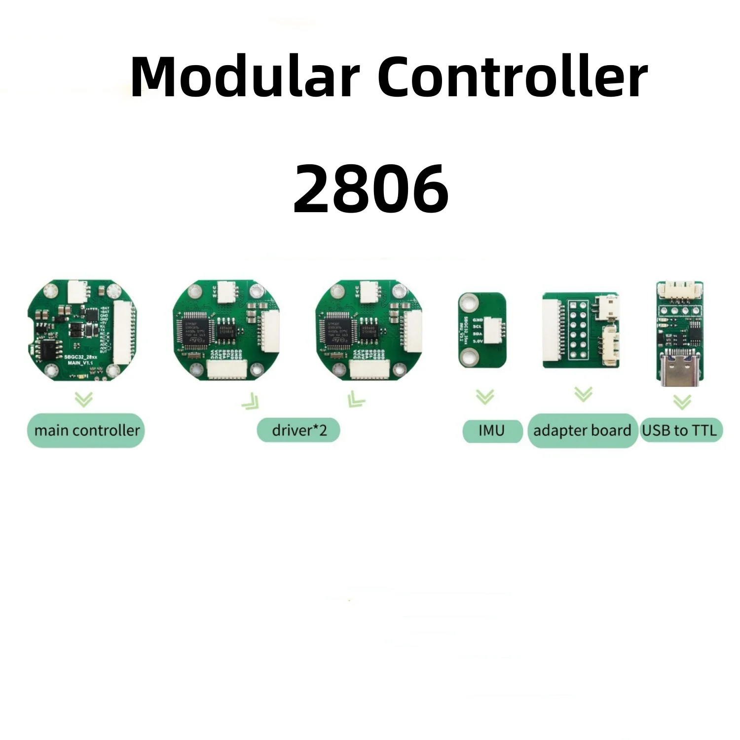 NCZOBOE 3-Axis BaseCam SimpleBGC 32-bit Split Gimbal Stabilization Controller for 4315 Brushless Motor Modular Controller