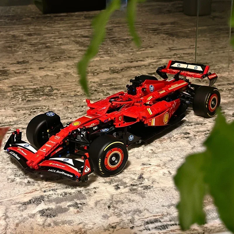 Raumdekoration 1361 Teile Rotes Sportrennwagen-Bausteinset Superauto-Bausteine Geburtstags- und Weihnachtsgeschenk für Erwachsene – Detail 1