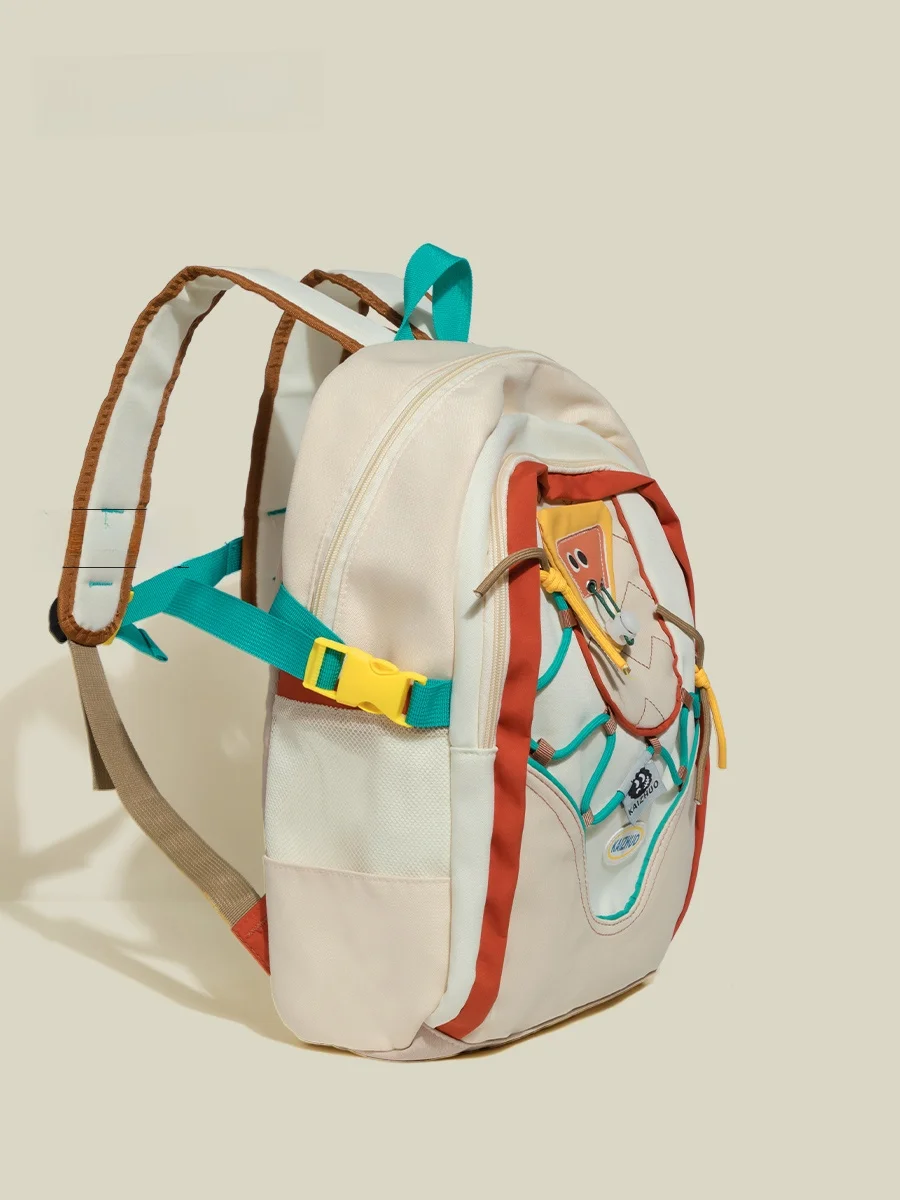 Creative Casual Large Capacity Student Backpack Women's Double Shoulder Bag Fashionable Youthful Design School Bag with Pockets